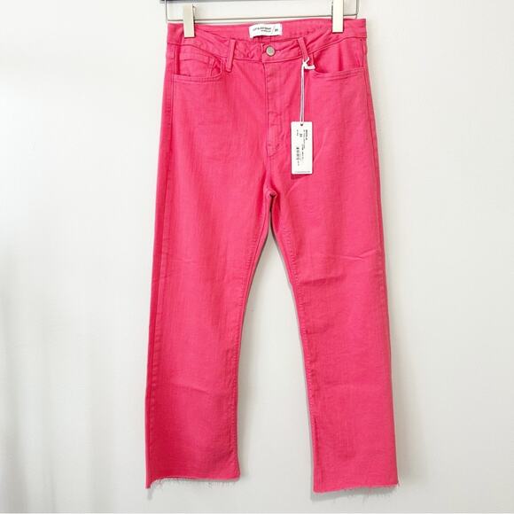 Just Black Pink Ankle flared Cropped Jeans size 31 NWT new - Picture 1 of 8